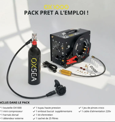 Pack bouteille Oxsea 1000 et compresseur